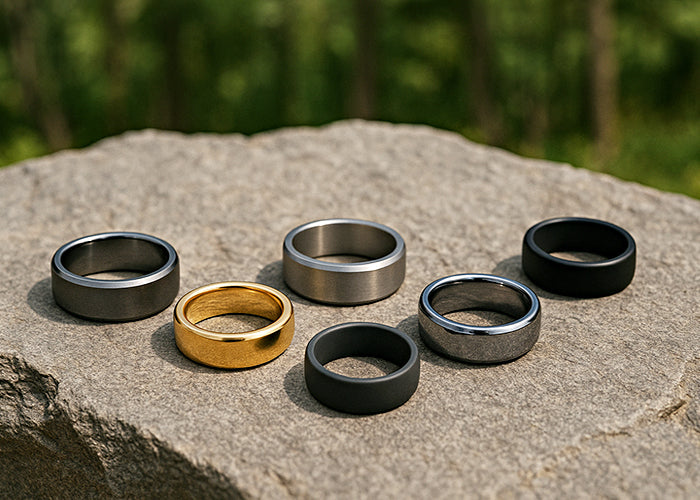 How to choose a wedding band material for your special day from tungsten or ceramic or gold and more