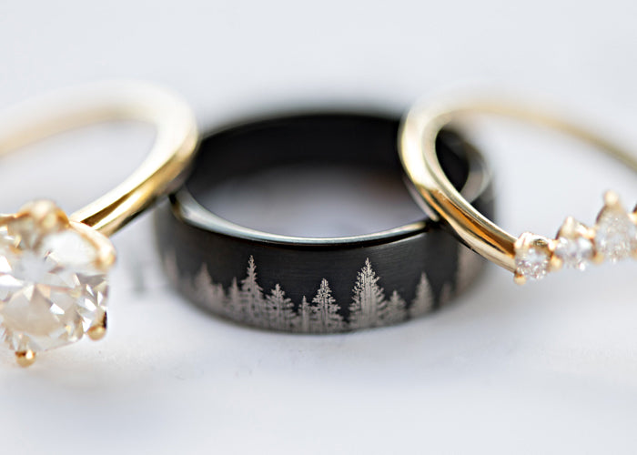 Black wedding bands history and popularity styles variety from Steven G Designs