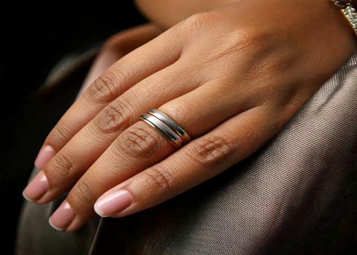 The growing popularity of tungsten wedding bands for women.