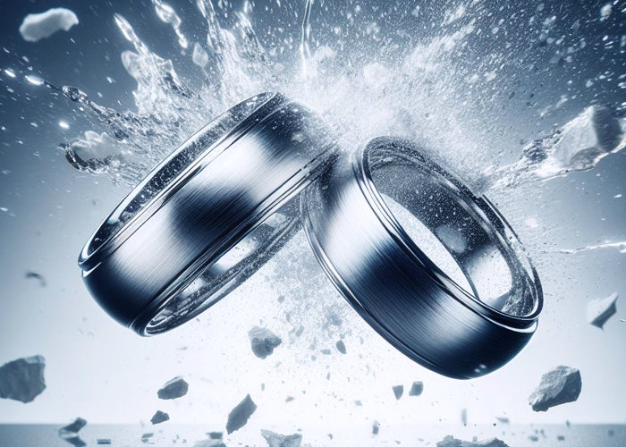 Durability of metals for wedding bands with tungsten carbide strongest for rings best gift