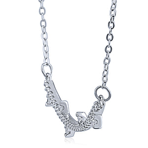 Sterling Silver Sparking Arrow Necklace with Cubic Zirconia - 16"+2" Extension