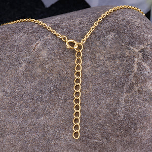 Sterling Silver Yellow Star with Mother of Pearl Pendant Necklace - 16"+2" Extension - NTP316YG