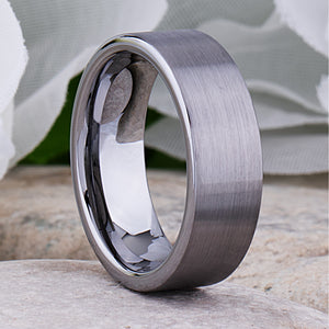 Men's Tungsten Wedding Ring - 8mm Width - TCR052