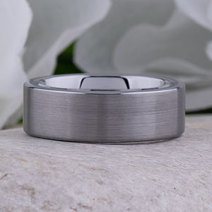 Men's Tungsten Wedding Ring - 8mm Width - TCR052