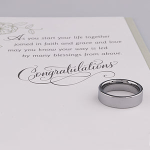 Men's or Women's Tungsten Wedding Band - 7mm Width - TCR062