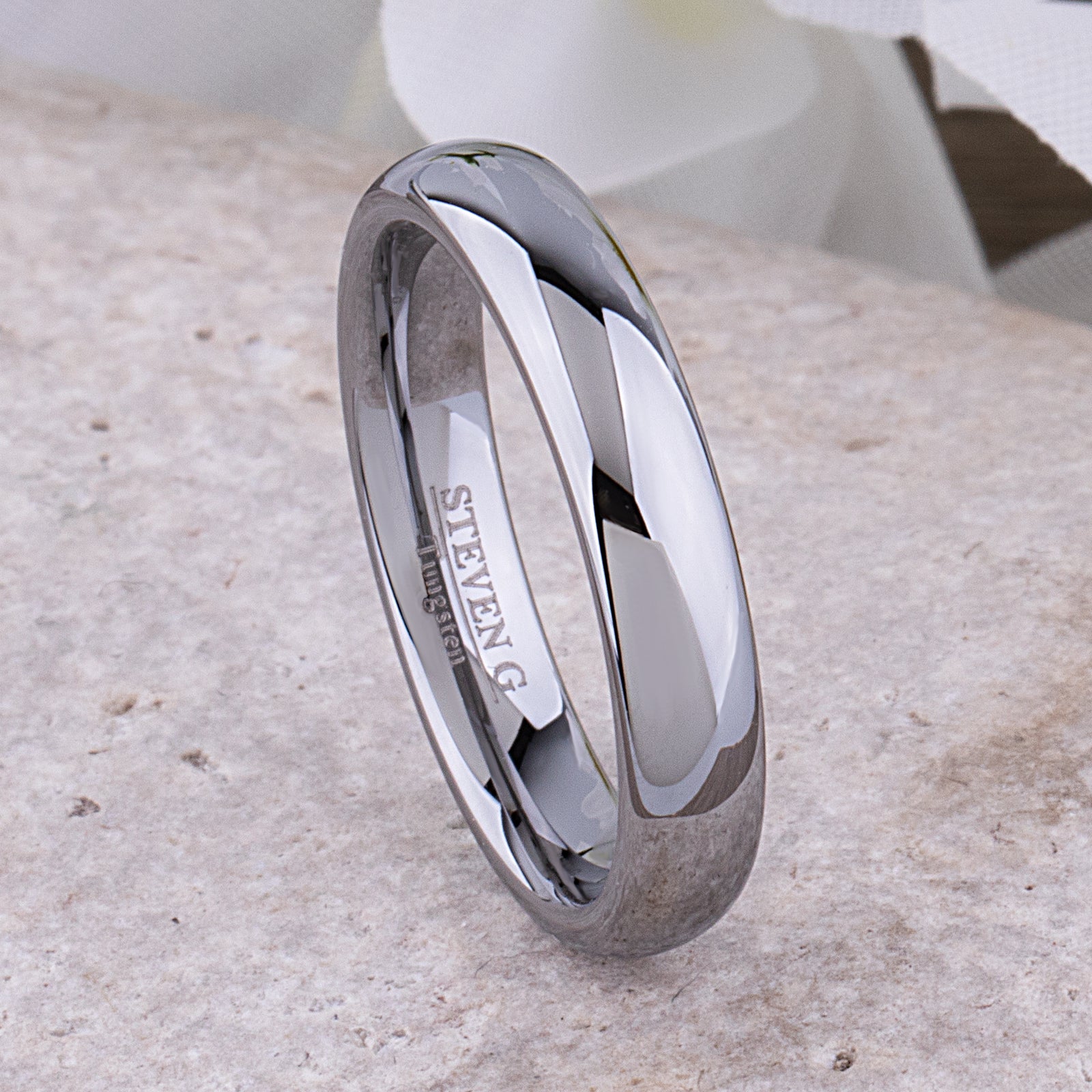  Tungsten Wedding Ring Unisex - 4.5mm Width