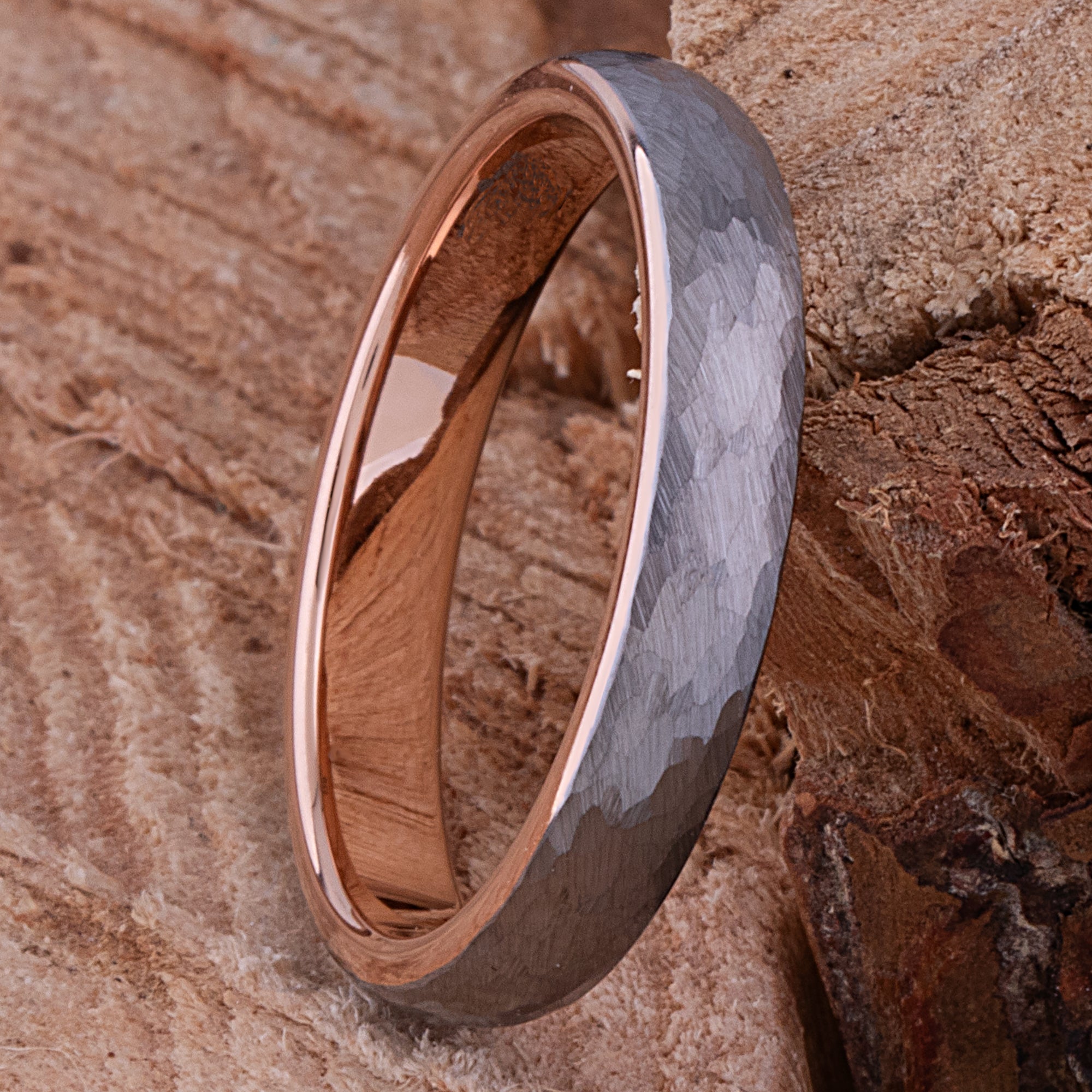 Unique Wedding Ring|Rose Gold Tungsten Wedding Band|Anniversary Ring|Tungsten Carbide Ring|Men & Women|19k Rose Gold|Tungsten on sale Carbide