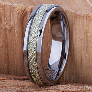 Tungsten Ring with Man-Made Meteorite - 6mm Width - TCR135