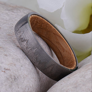 Tungsten Ring with Whiskey Barrel - 6mm Width - TCR169