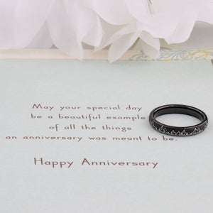 Mountain Design Black Tungsten Nature Ring - 4mm Width - TCR249