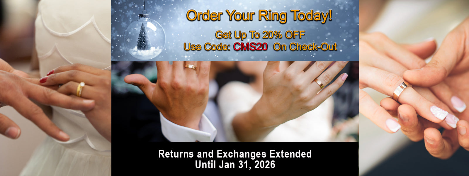 Ordering tungsten and ceramic rings with promotion for Christmas gift for men and women, husband and wife.