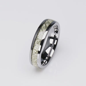 Tungsten Ring with Man-Made Meteorite - 6mm Width - TCR135