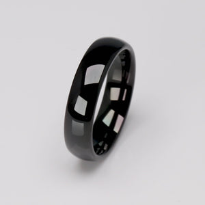 Men's or Women's Black Tungsten Ring - 6mm Width - TCR129