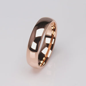 Tungsten Ring with Rose Gold - 6mm Width - TCR154