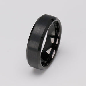 Men's or Women's Black Tungsten Band - 7mm Width - TCR112