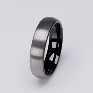 Men's or Women's Black Tungsten Ring - 6mm Width - TCR133