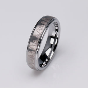 Forest Tree Tungsten Ring - 6mm Width - TCR184