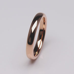 Tungsten Ring with Rose Gold - 4mm Width - TCR157