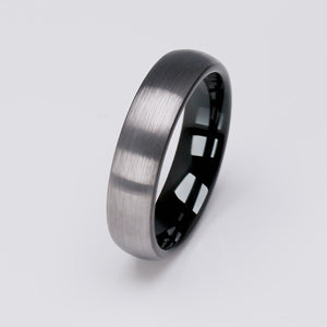 Men's or Women's Black Tungsten Ring - 6mm Width - TCR133