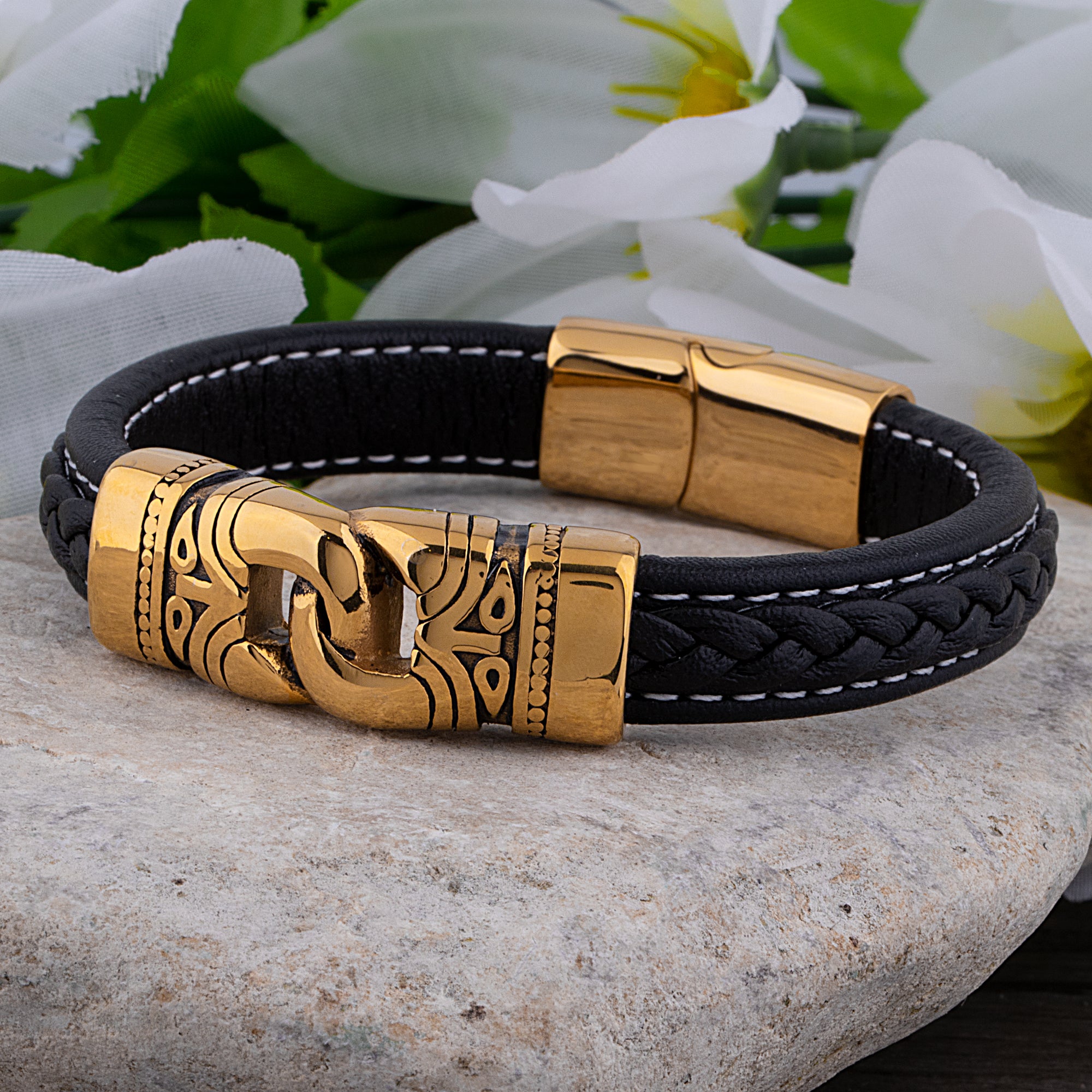 Turquoise Aztec Leather Cuff Bracelet – KAQCHI