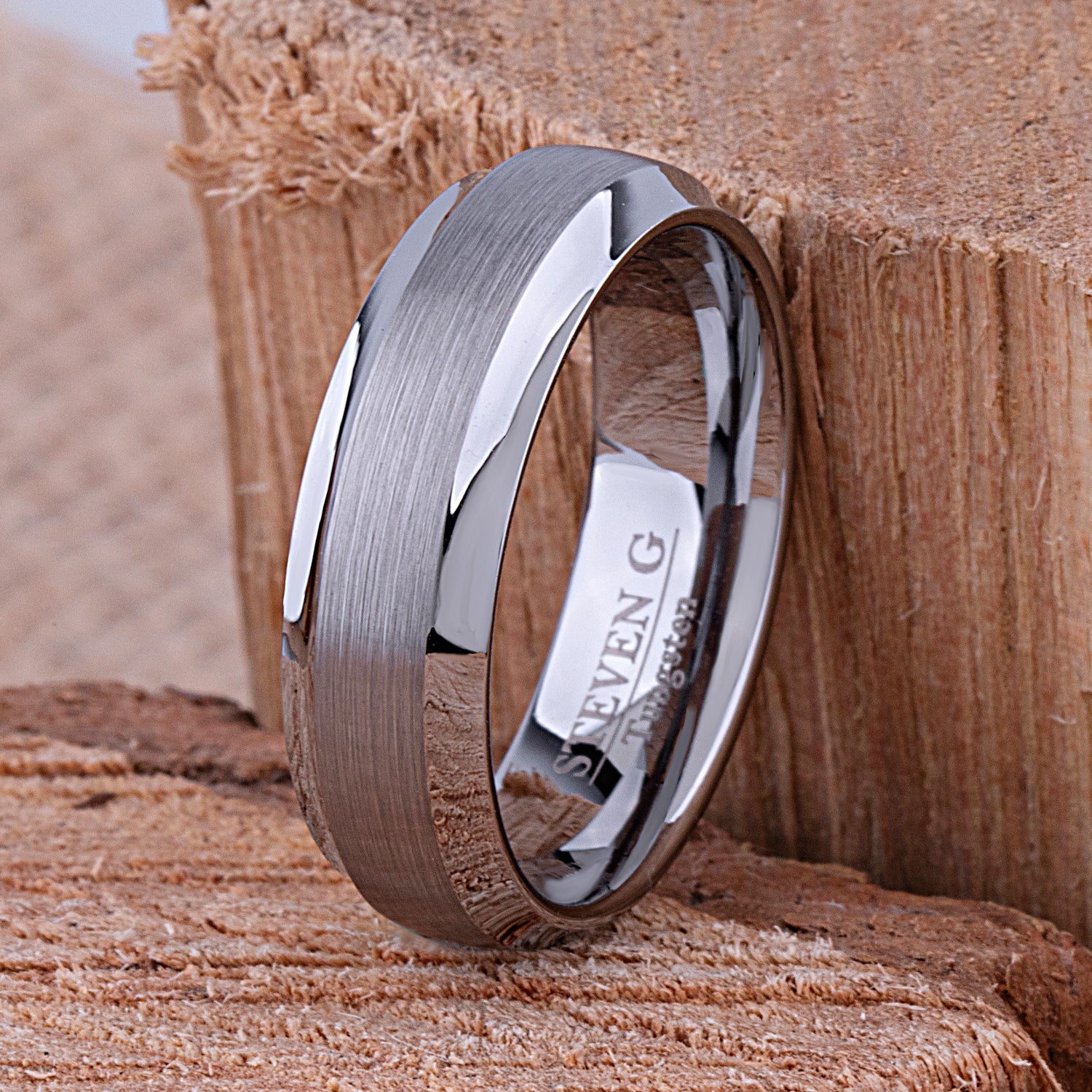 Men's Tungsten Wedding Ring - 7mm Width