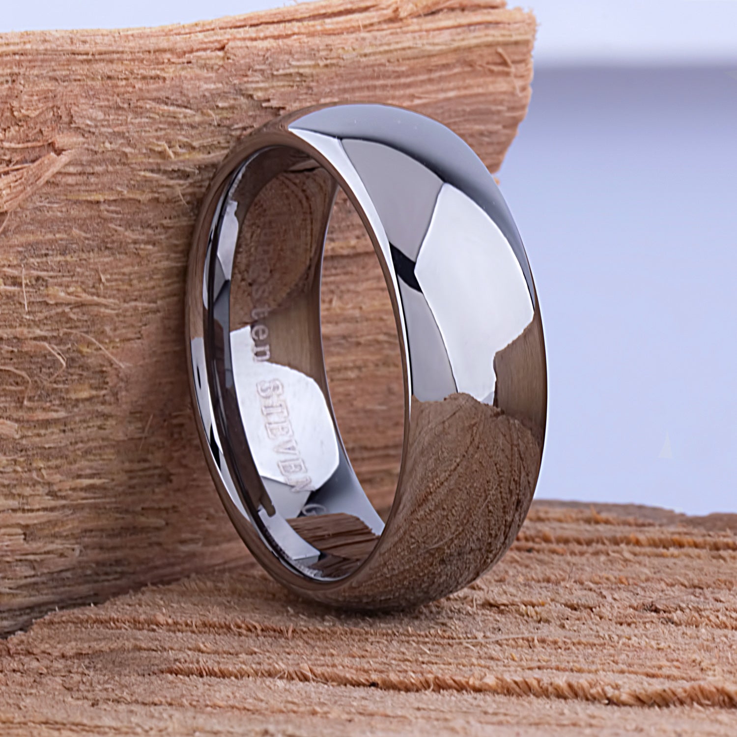 Tungsten Unisex Style Ring 8mm- TCR010 traditional engagement or anniversary ring Steven G Designs Ltd