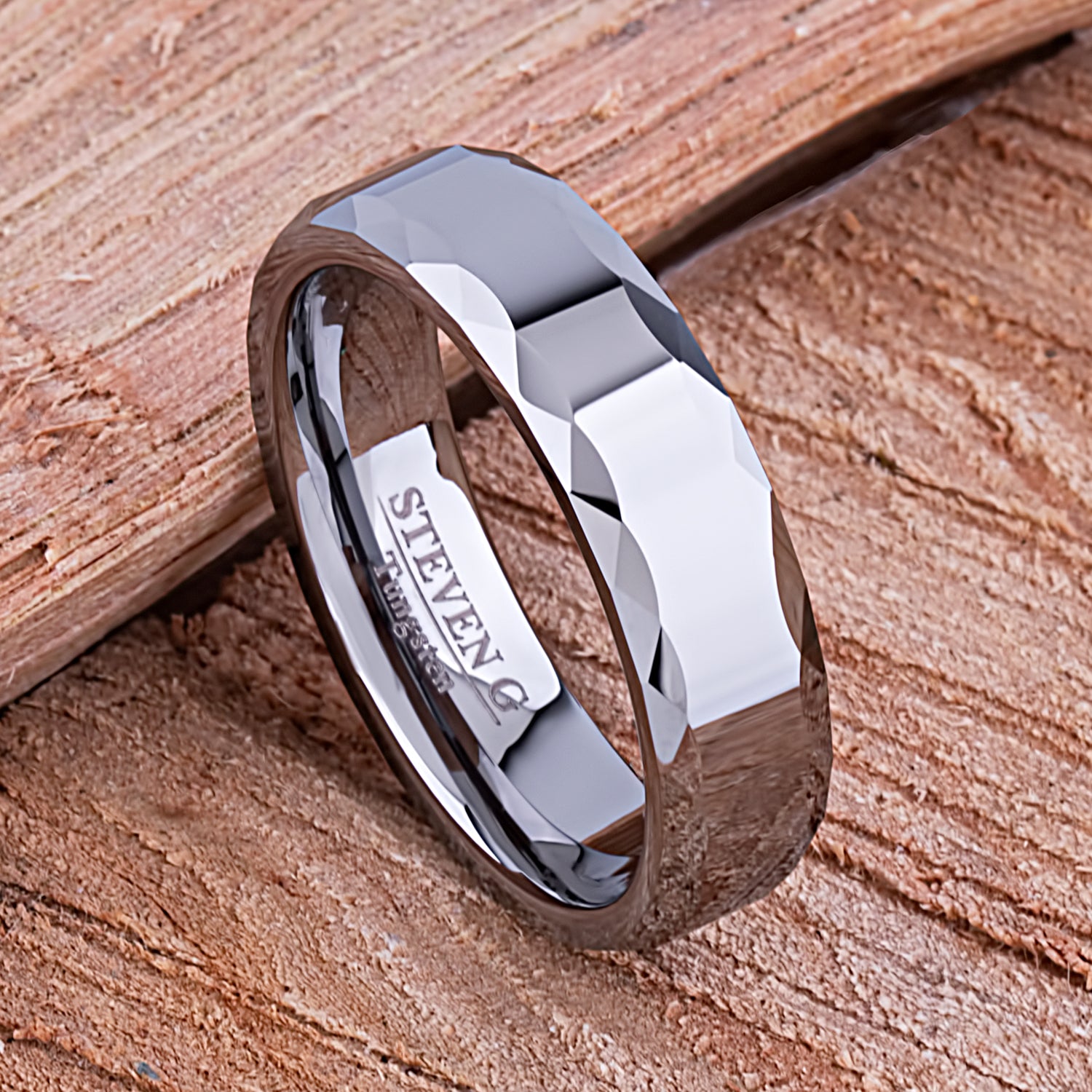 Tungsten Mens Wedding Ring 6mm - TCR041 traditional engagement or anniversary ring for husband Steven G Designs Ltd