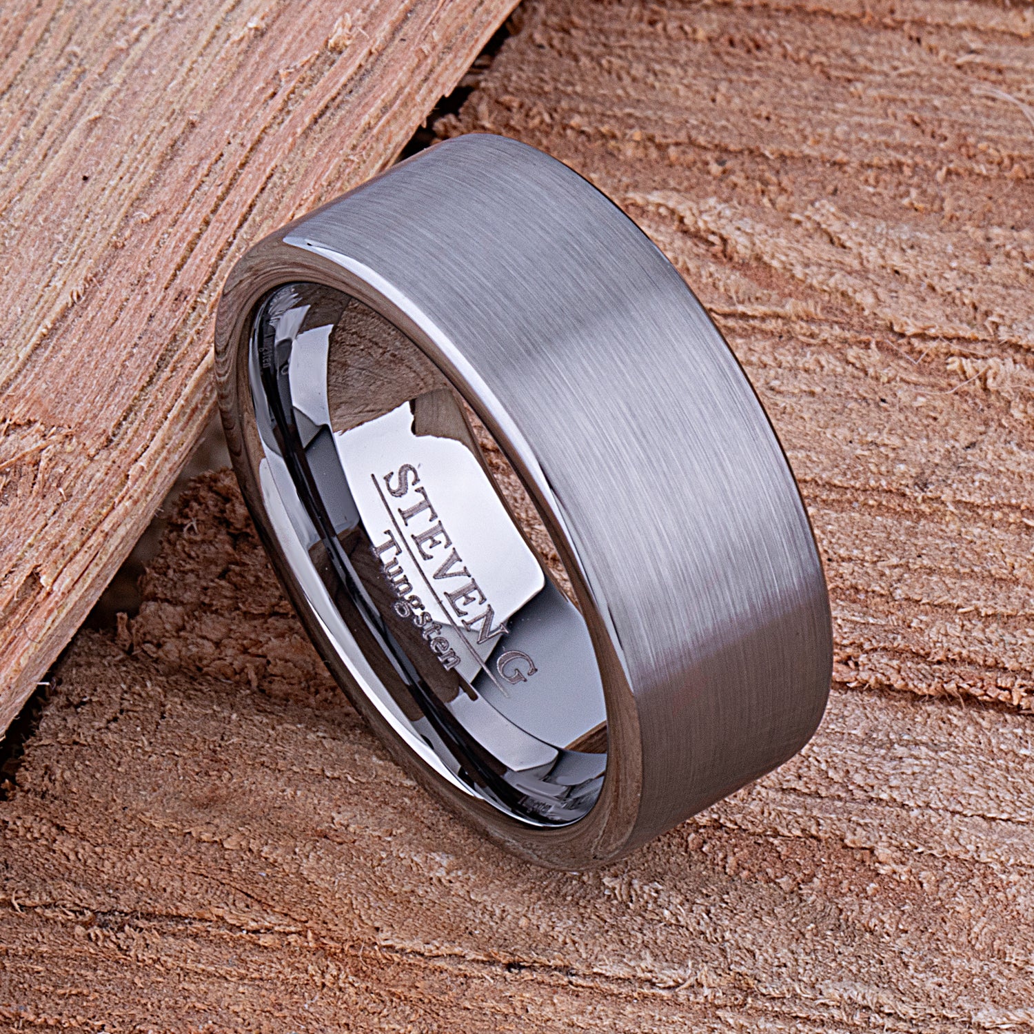 Tungsten Wedding Ring Satin Surface 9mm - TCR059 traditional men’s wedding or engagement ring or promise band for him