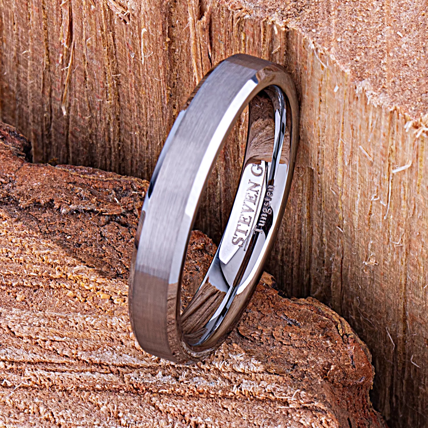 Tungsten Unisex Wedding Band  4mm - TCR139 traditional men’s wedding or engagement band or promise ring for boyfriend