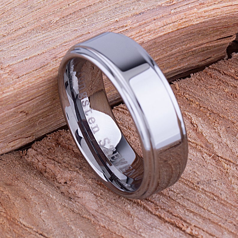 Tungsten Men's Engagement Ring 8mm - TCR036 unique engagement or promise ring for boyfriend Steven G Designs Ltd